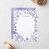 海の下の人魚 ノートカード (正面/裏面インサイチュ)