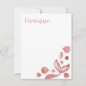 海の下の人魚 ノートカード (正面)