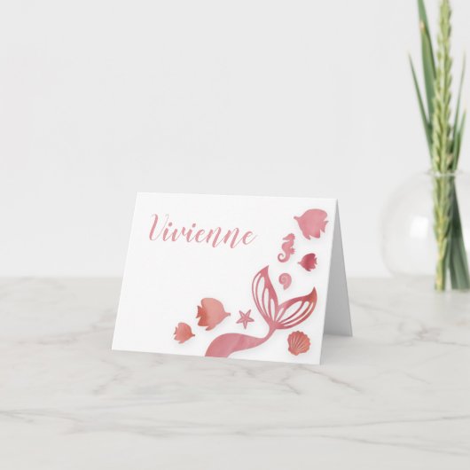 海の下の人魚 ノートカード (正面)