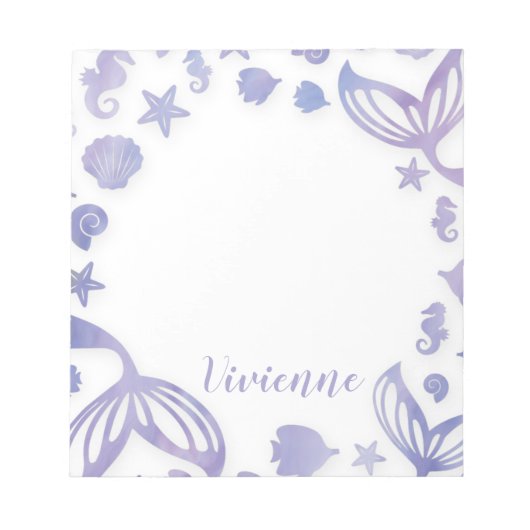 海の下の人魚 ノートパッド (正面)