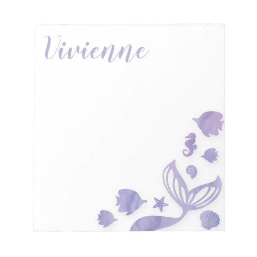 海の下の人魚 ノートパッド (正面)