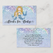 海の下の人魚 ブロンド 青い 赤ちゃんのための本 エンクロージャーカード (正面/裏面)