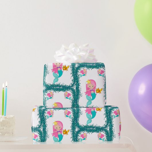 海の下の人魚 ラッピングペーパー (パーティーギフト)