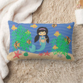 海の下の人魚 ランバークッション (ブランケット)