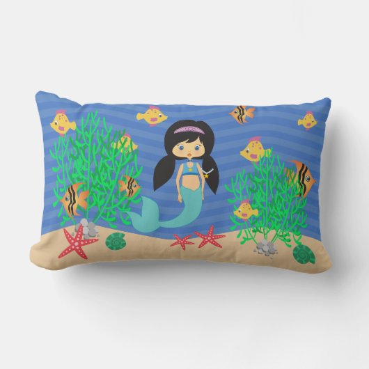 海の下の人魚 ランバークッション (正面)
