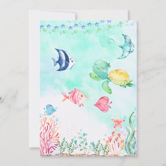 海の下の人魚 招待状 (裏面)