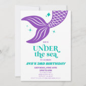 海の下の人魚 海の誕生日パーティー 招待状 (正面)