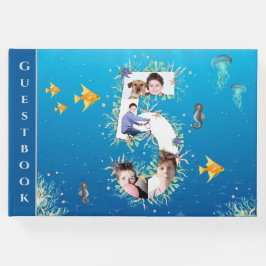 海の下の写真コラージビッグ5誕生日 ゲストブック