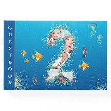 海の下の写真コラージュの大きな2番目の誕生日