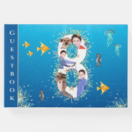 海の下の写真コラージュ大8誕生日 ゲストブック