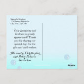 海の下の動物ベイビーシャワーの感謝カード ポストカード (裏面)