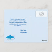 海の下の可愛いおもしろいお感謝していはきがき ポストカード (裏面)