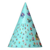 海の下の可愛い人魚の写真子供の誕生日 パーティーハット (左)