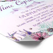 海の下の可愛い人魚誕生日タイムカプセル ポスター (角)