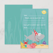 海の下の塗り絵感謝カード サンキューカード (正面/裏面)