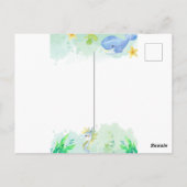 海の下の夏の赤ちゃんシャワーありがとう ポストカード (裏面)