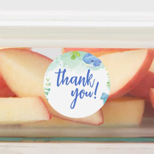 海の下の夏の赤ちゃんシャワーありがとう ラベル (貼付)