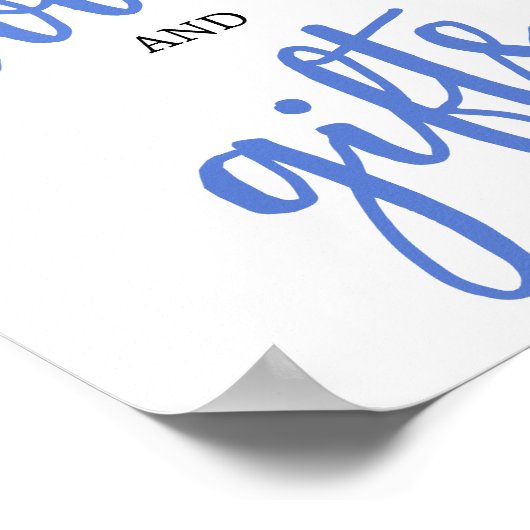 海の下の夏の赤ちゃんシャワーの本&ギフト ポスター (角)