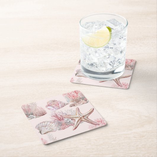 海の下の夢の紙ナプキン スクエアペーパーコースター (インサイチュ)