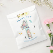 海の下の大きな1歳の誕生日フォトコラージュ フェイバーバッグ (封をした状態)