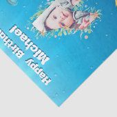 海の下の大きな1歳の誕生日フォトコラージュ 薄葉紙 (詳細)