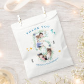 海の下の大きな5番目の写真コラージュ誕生日 フェイバーバッグ (クリップ留めされた状態)