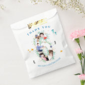 海の下の大きな6番目の写真コラージュ誕生日 フェイバーバッグ (封をした状態)