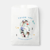 海の下の大きな6番目の写真コラージュ誕生日 フェイバーバッグ (正面)