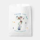 海の下の大きな7番目の写真コラージュ誕生日 フェイバーバッグ (正面)