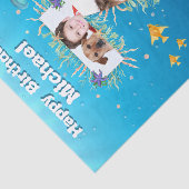 海の下の大きな7番目の誕生日写真コラージュ 薄葉紙 (詳細)