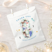 海の下の大きな8番目の写真コラージュ誕生日 フェイバーバッグ (クリップ留めされた状態)