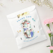 海の下の大きな8番目の写真コラージュ誕生日 フェイバーバッグ (封をした状態)