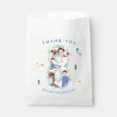 海の下の大きな8番目の写真コラージュ誕生日 フェイバーバッグ (正面)