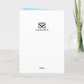 海の下の大きな8誕生日の写真コラージュ カード (裏面)