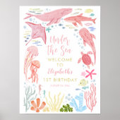 海の下の女の子の最初の誕生日へようこそ ポスター (正面)