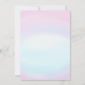 海の下の女の子マーメイドBashの最初の誕生日 招待状 (裏面)