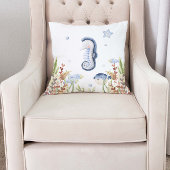 海の下の子供部屋デコール、シーホース クッション