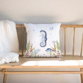 海の下の子供部屋デコール、シーホース クッション