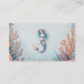 海の下の小さな人魚の赤ちゃんシャワーおむつラッフル エンクロージャーカード (裏面)