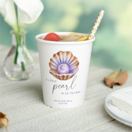 海の下の小さな真珠のベビーシャワー 紙コップ