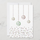 海の下の小さな真珠の真珠の赤ちゃんシャワー 招待状 (裏面)