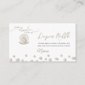 海の下の小さな真珠の赤ちゃんシャワーおむつゲーム エンクロージャーカード (正面)