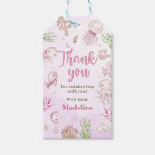 海の下の少女の誕生日パーティー ギフトタグ (正面)