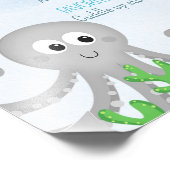 海の下の少年たち最初の誕生日マイルストーンのポスター フォトプリント (角)