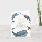 海の下の少年ベビーシャワー感謝祭 サンキューカード (正面)