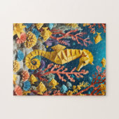 海の下の折り紙シーホースのテーマ海 ジグソーパズル (横)