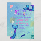 海の下の招待状 | 人魚の誕生日 招待状 (正面/裏面)