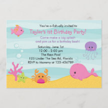 海の下の招待状（女の子） – ホエールフィッシュカニ