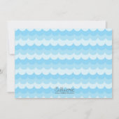 海の下の招待状（女の子） - Mermaid & Fish 招待状 (裏面)