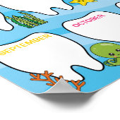 海の下の教室の歯のタリーチャートテーマ ポスター (角)